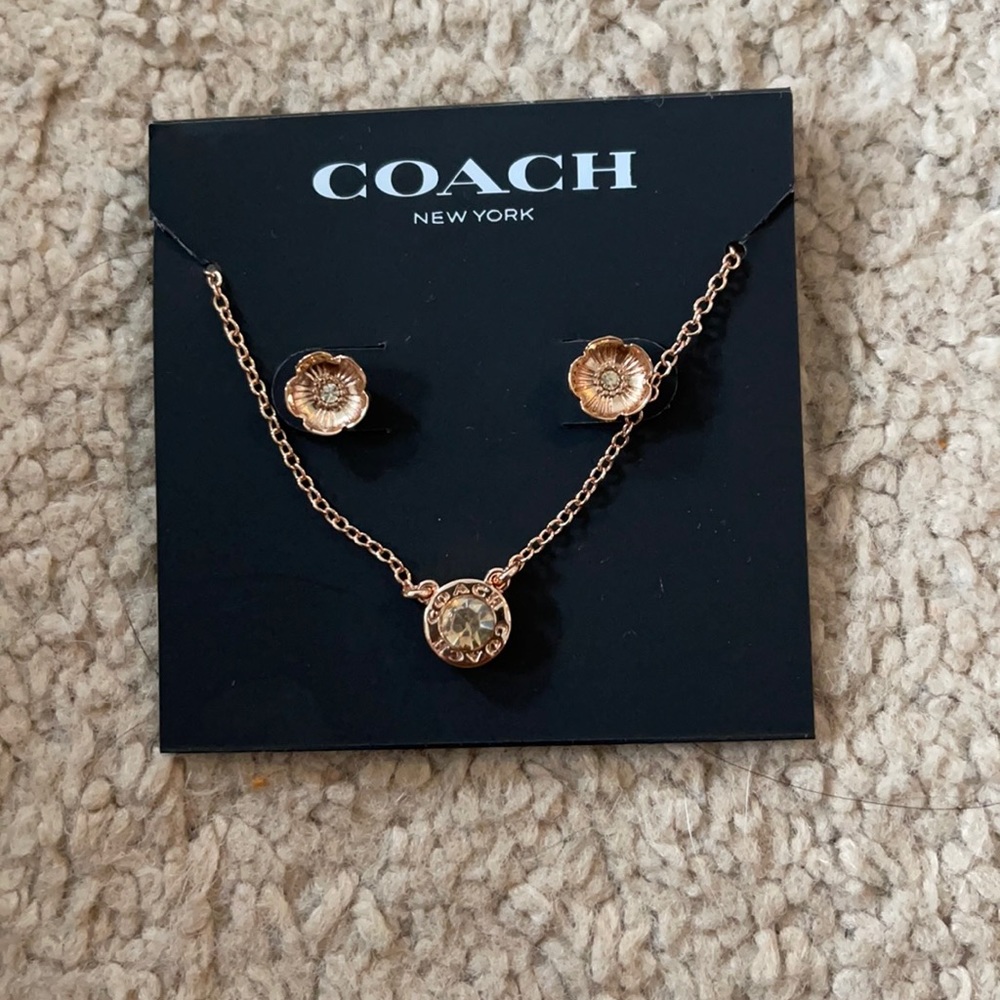 Coach Necklace and earring set